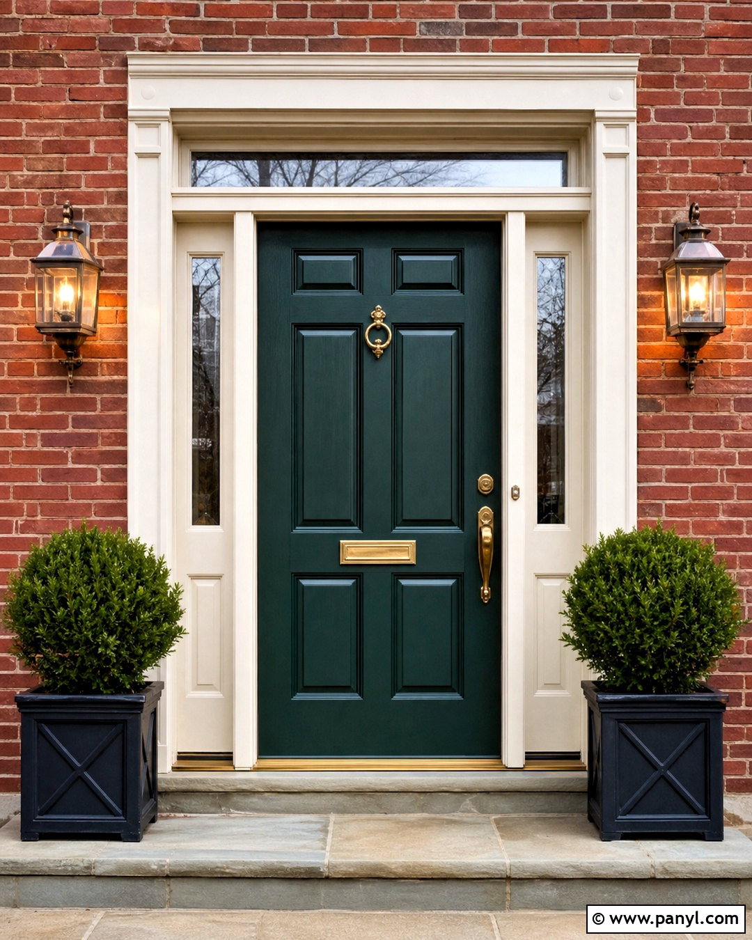 Forest Green Wooden Door - 20 wooden door colour ideas