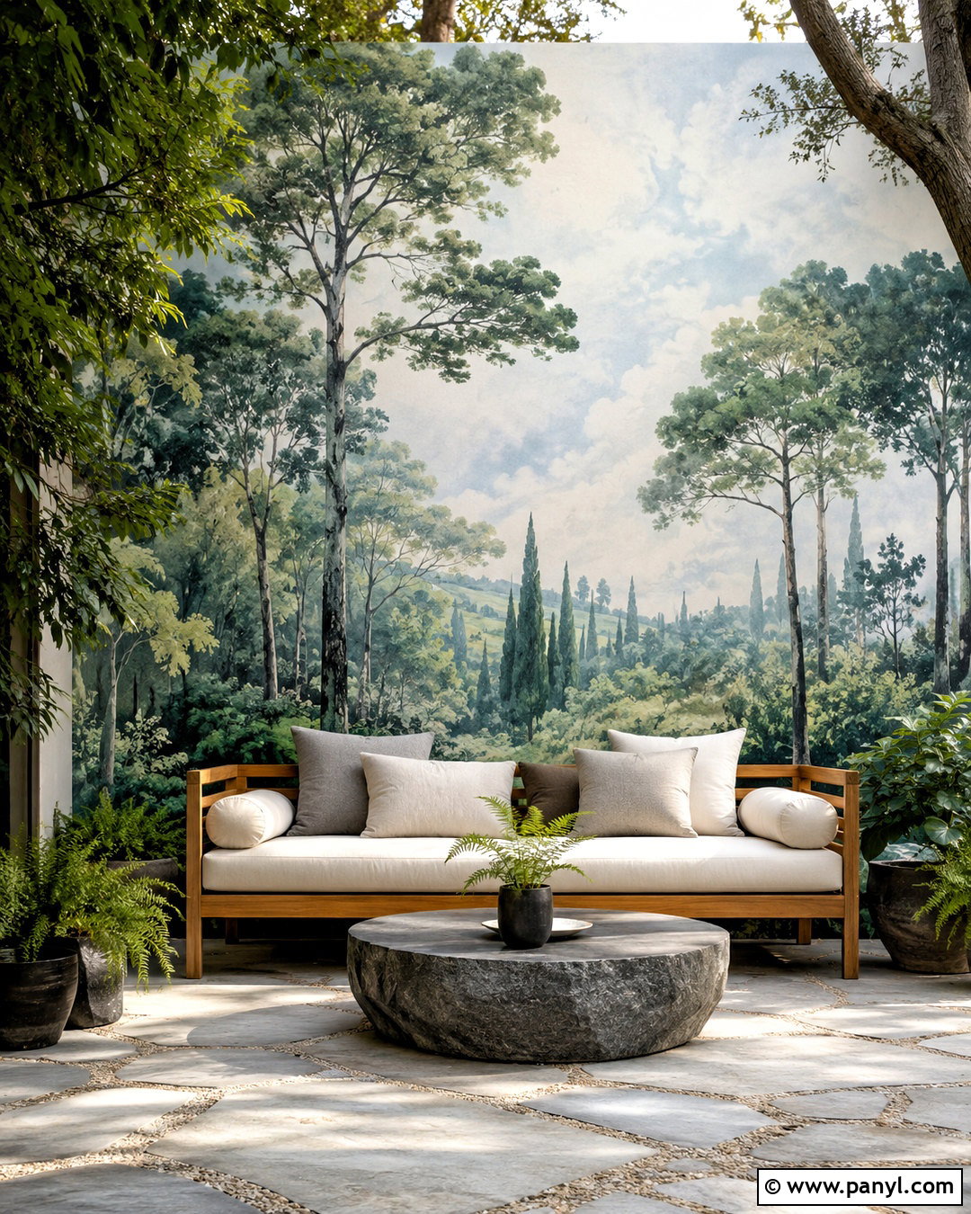 Forest Outdoor Wall Mural - 20 outdoor wall painting ideas