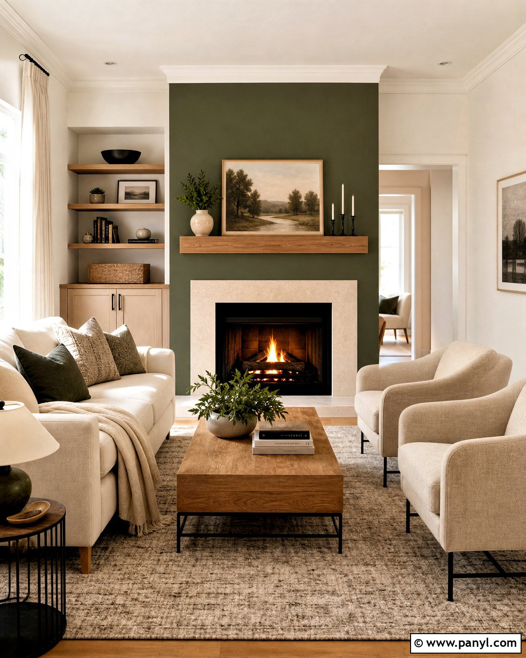Forestwood SW Fireplace With Neutral Walls - 20 forestwood sw paint ideas