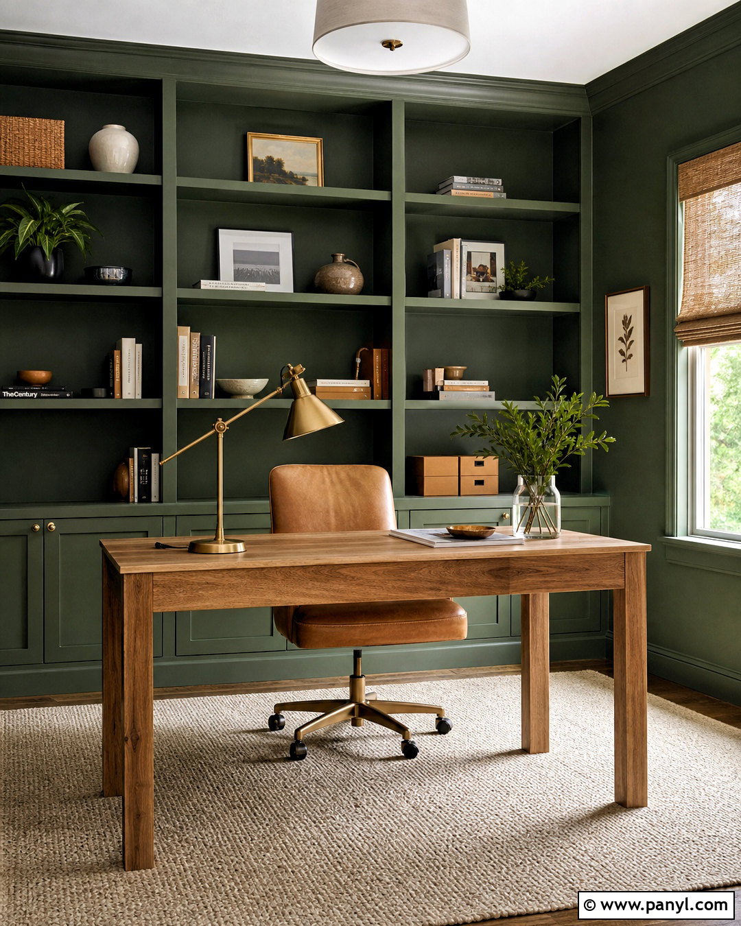 Forestwood SW Home Office With Built-In Shelves - 20 forestwood sw paint ideas