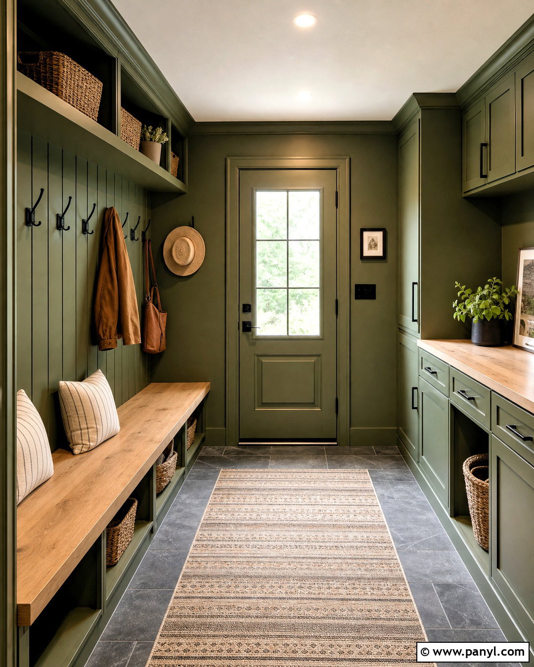 Forestwood SW Mudroom With Oak Bench - 20 forestwood sw paint ideas