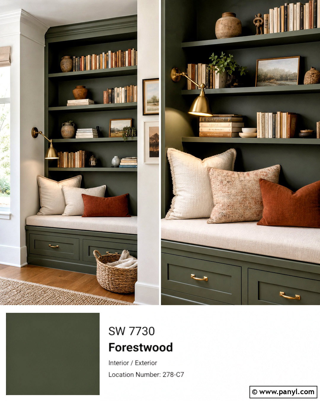 Forestwood SW Reading Nook With Built-In Bench - 20 forestwood sw paint ideas