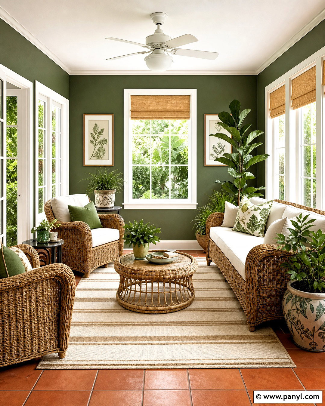 Forestwood SW Sunroom With Wicker Furniture - 20 forestwood sw paint ideas
