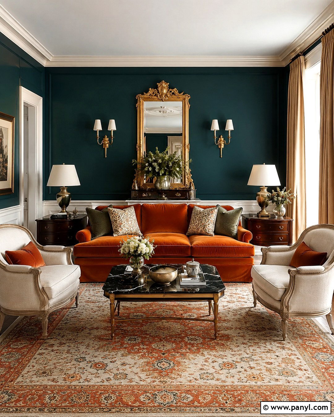 Formal Teal Wall Orange Sofa - 20 Teal Wall Orange Sofa Ideas