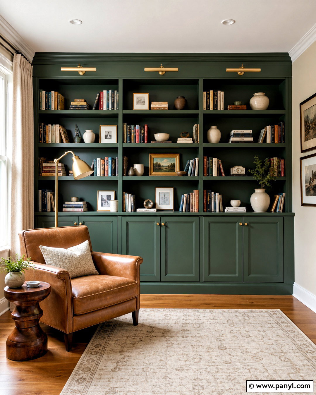 Foxhall Green Bookcase Wall - 20 foxhall green sherwin williams ideas