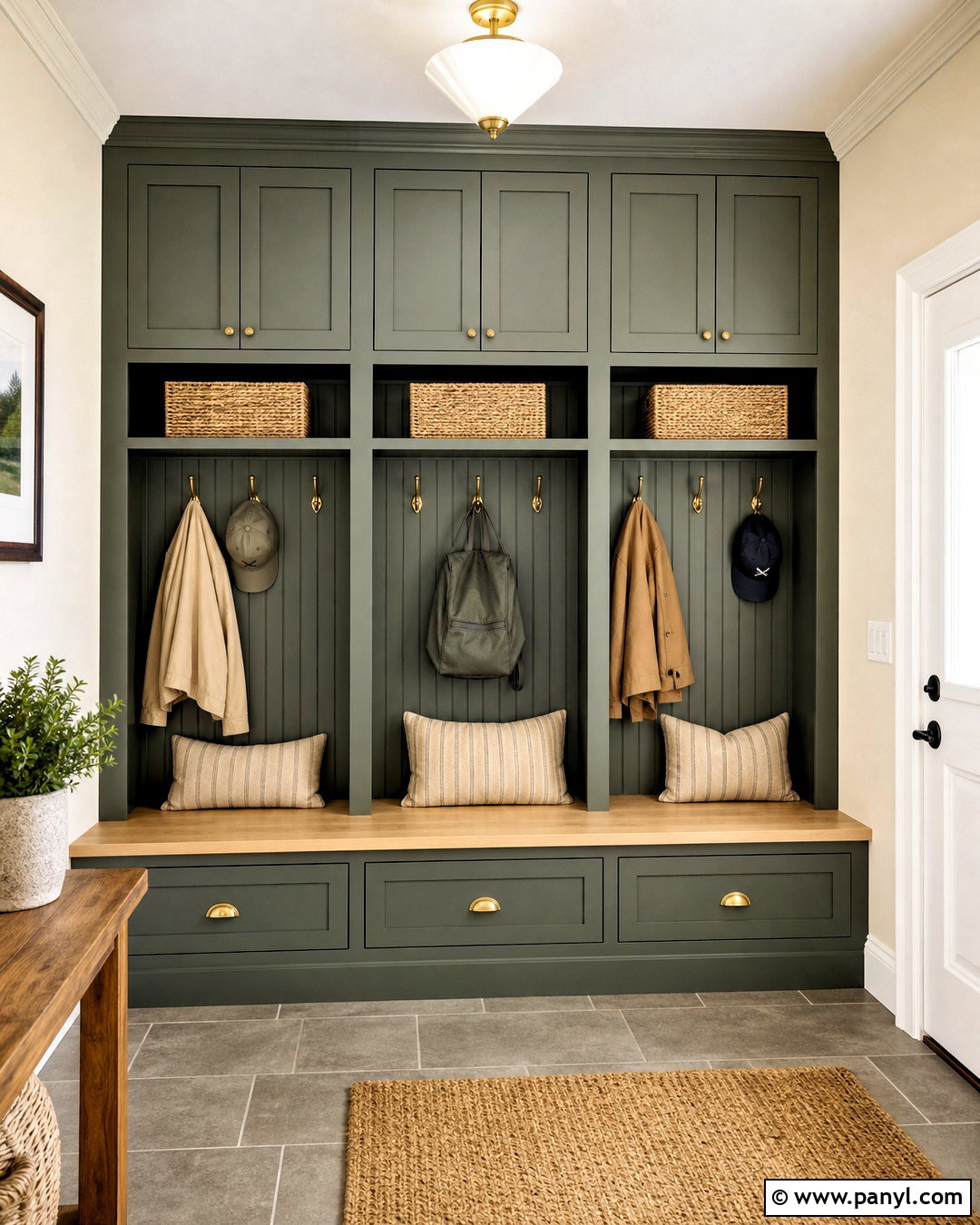 Foxhall Green Mudroom Built-Ins - 20 foxhall green sherwin williams ideas