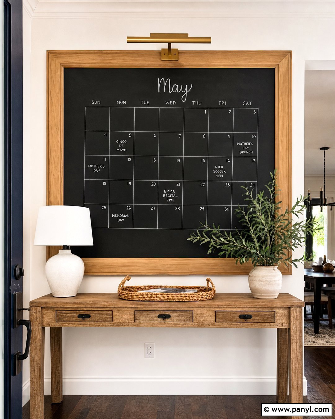 Framed Chalkboard Wall - 20 Chalkboard Painted Wall Ideas