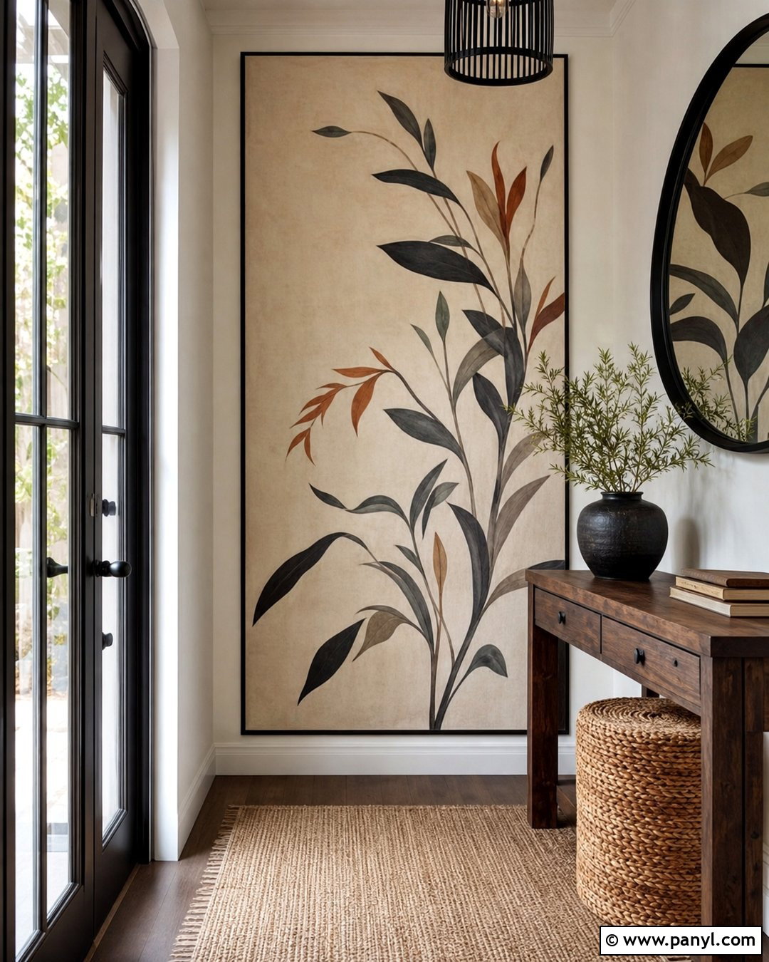 Framed Entryway Wall Mural - 35 decorative wall paint ideas
