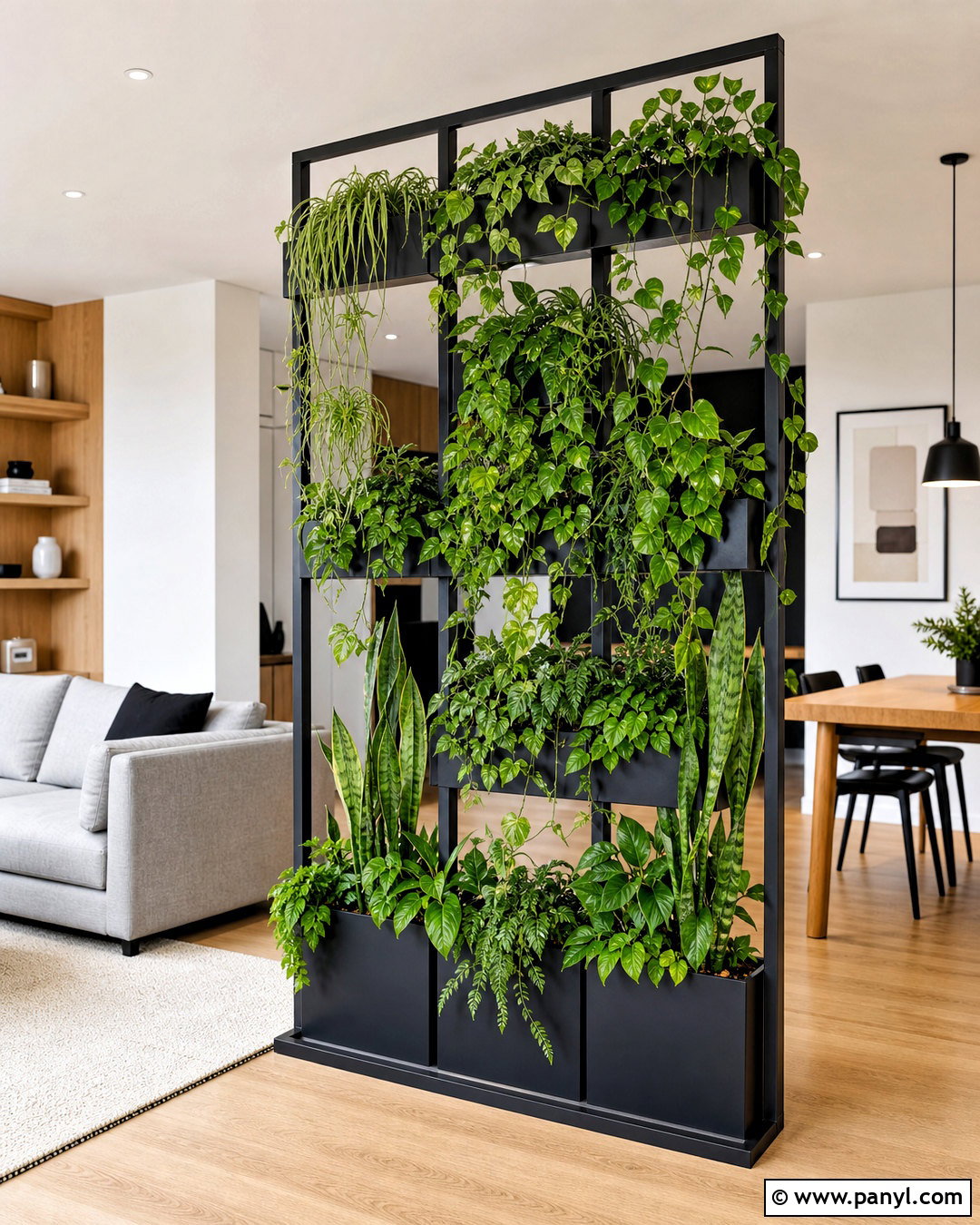 Freestanding Green Wall Room Divider - 20 indoor green wall design ideas