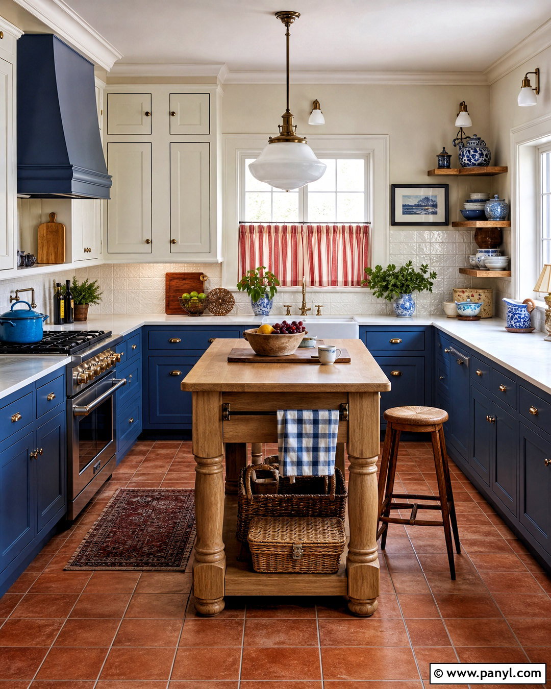 French Blue And Warm Red Color Palette - 20 blue color palette ideas