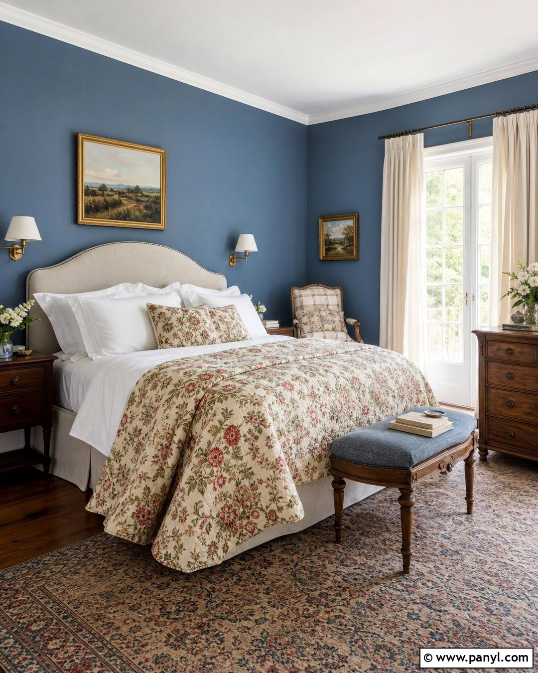 French Blue Bedroom Walls - 50 blue walls