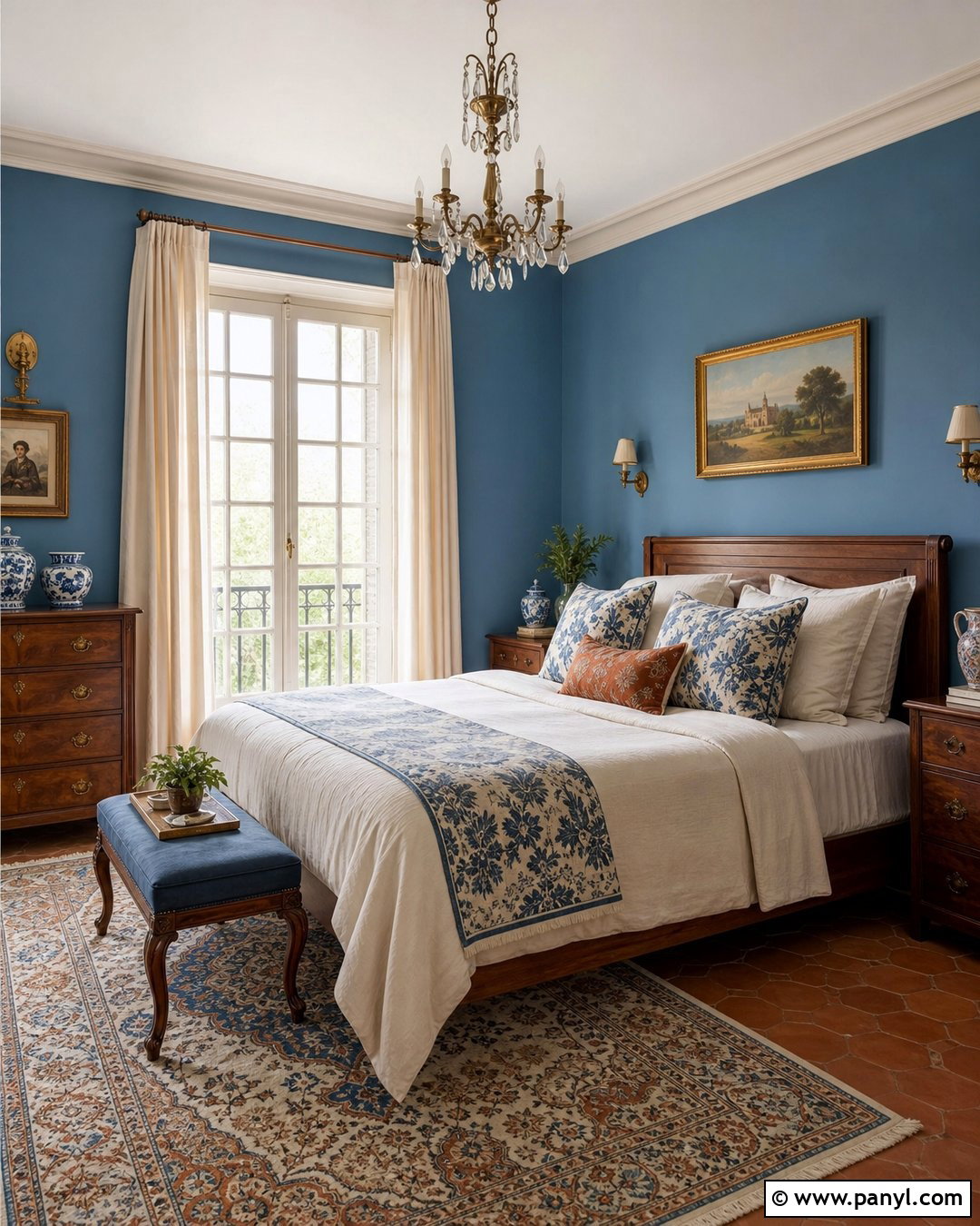 French Blue Bedroom - 30 blue wall colors bedroom ideas