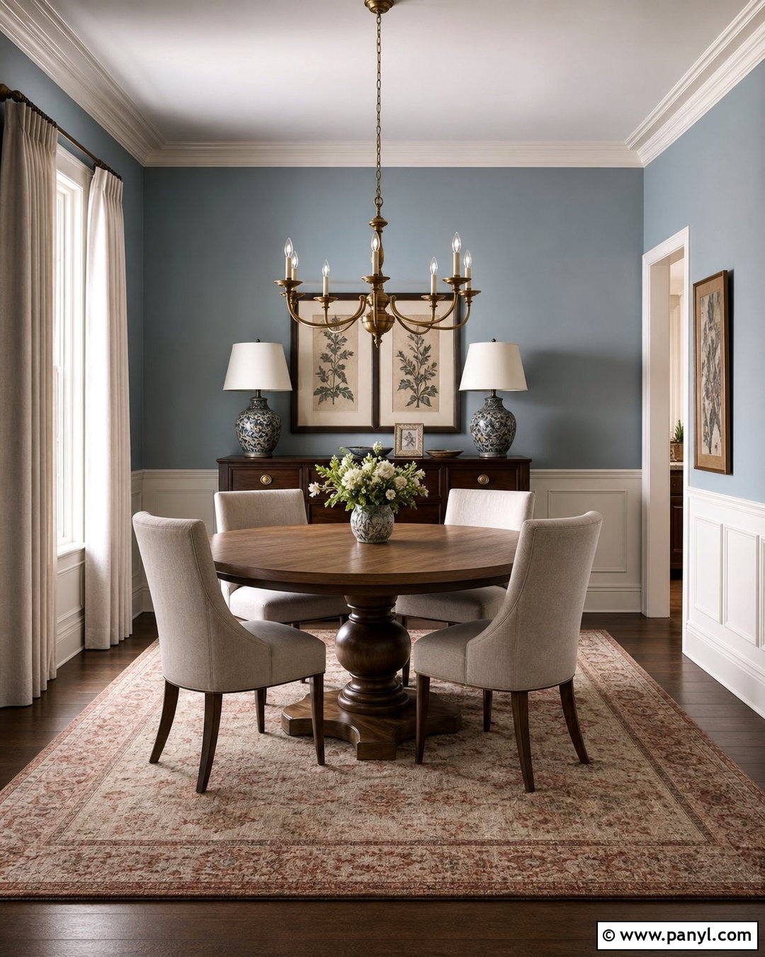 French Blue Dining Room Walls - 20 Calming Blue Wall Color Ideas