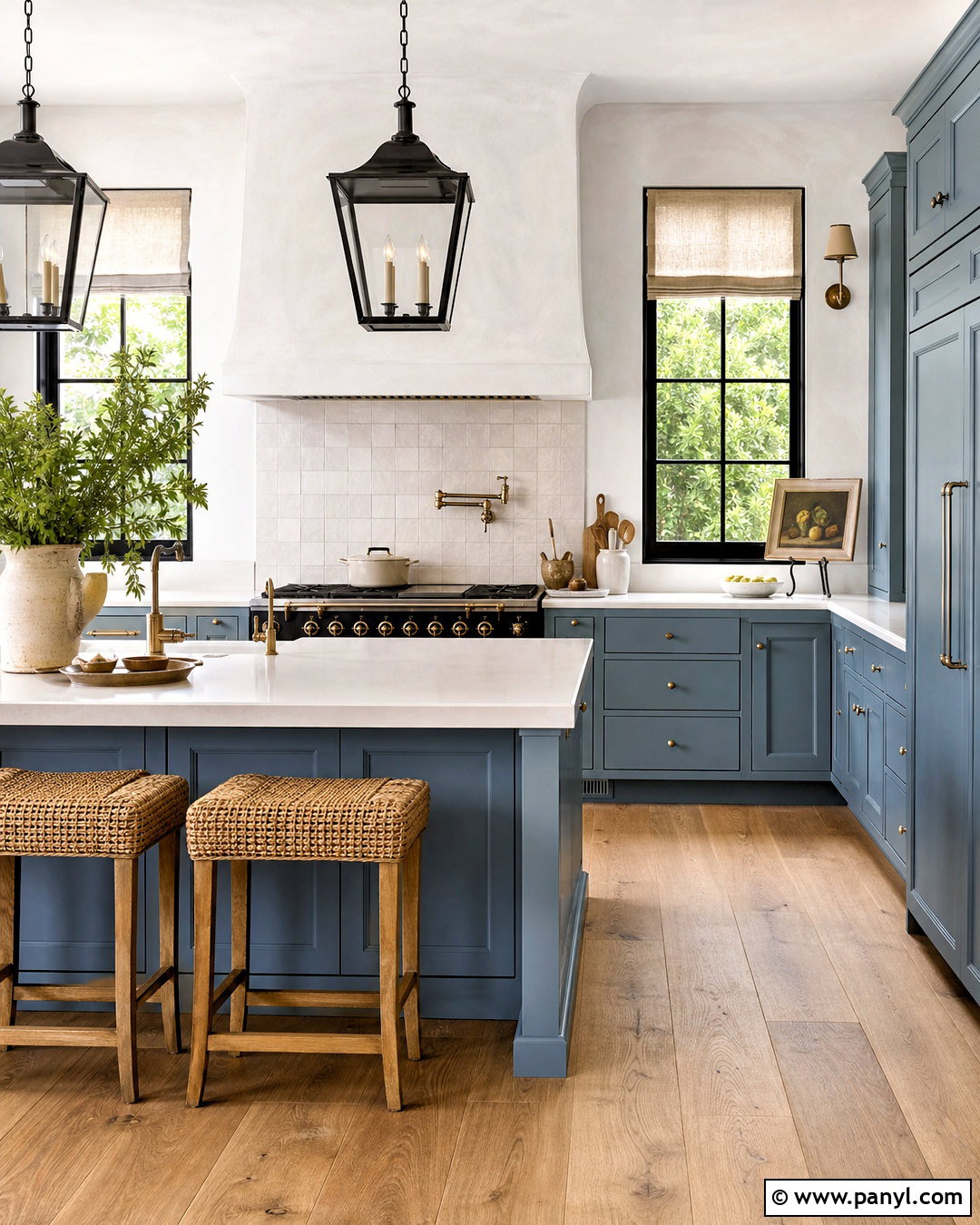 French Blue Kitchen With Black Accents - 20 french blue kitchen ideas