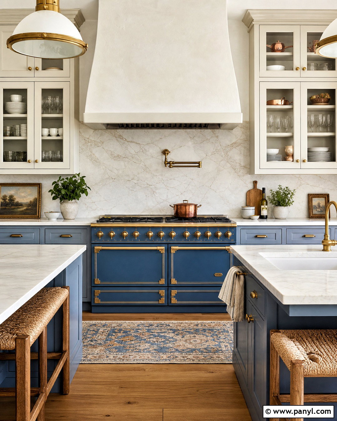 French Blue Kitchen With Blue Range - 20 french blue kitchen ideas
