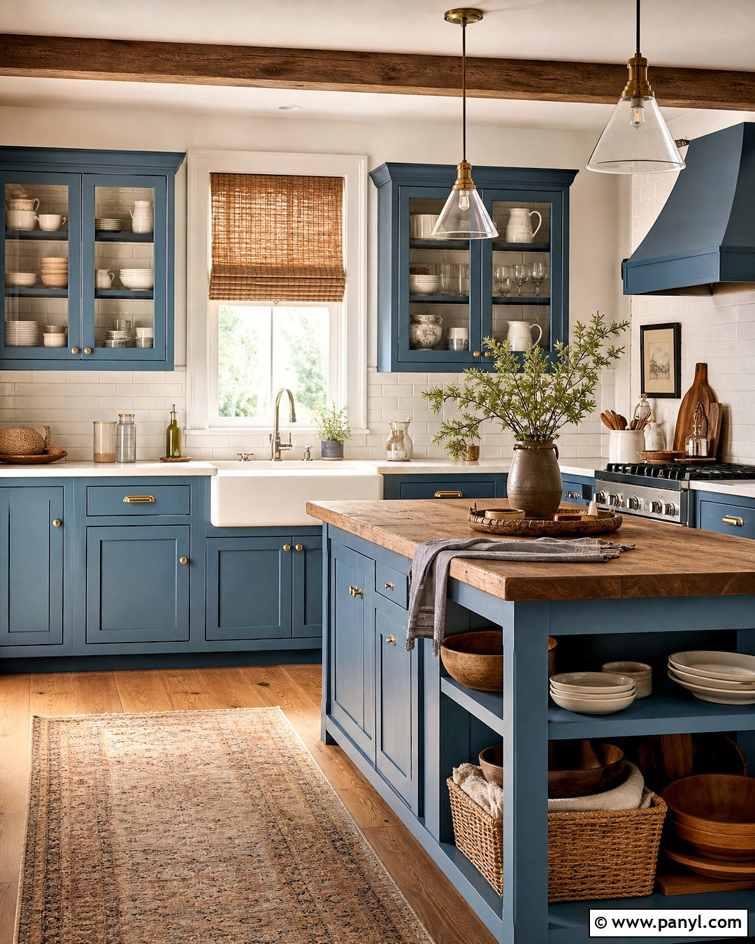 French Blue Kitchen With Farmhouse Sink - 20 french blue kitchen ideas