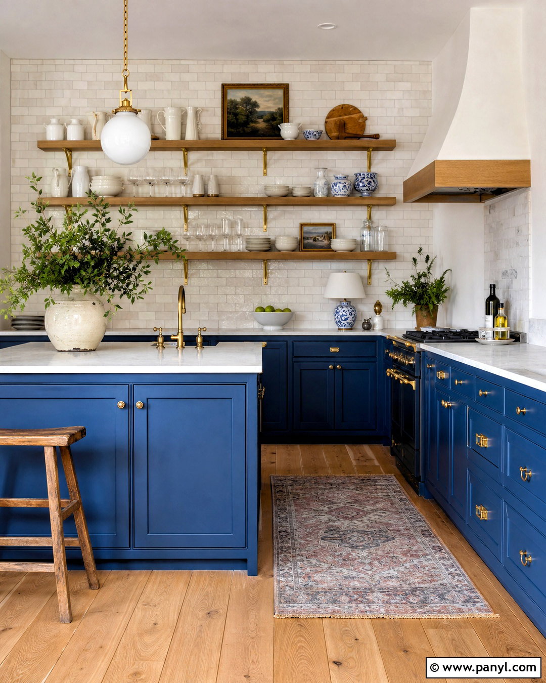 French Blue Kitchen With Open Shelving - 20 french blue kitchen ideas