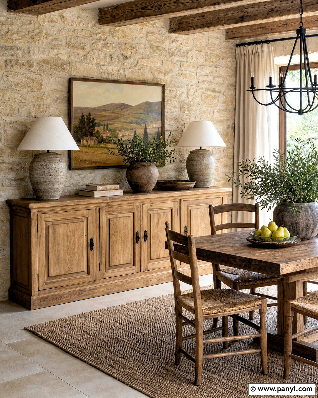French Country Sideboard With Stone Wall - 20 french country sideboard ideas
