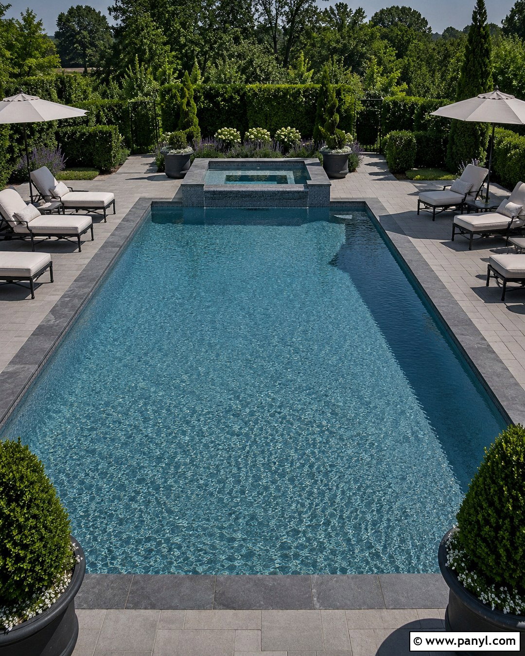 French Grey PebbleSheen Pool - 20 pebble tech colors