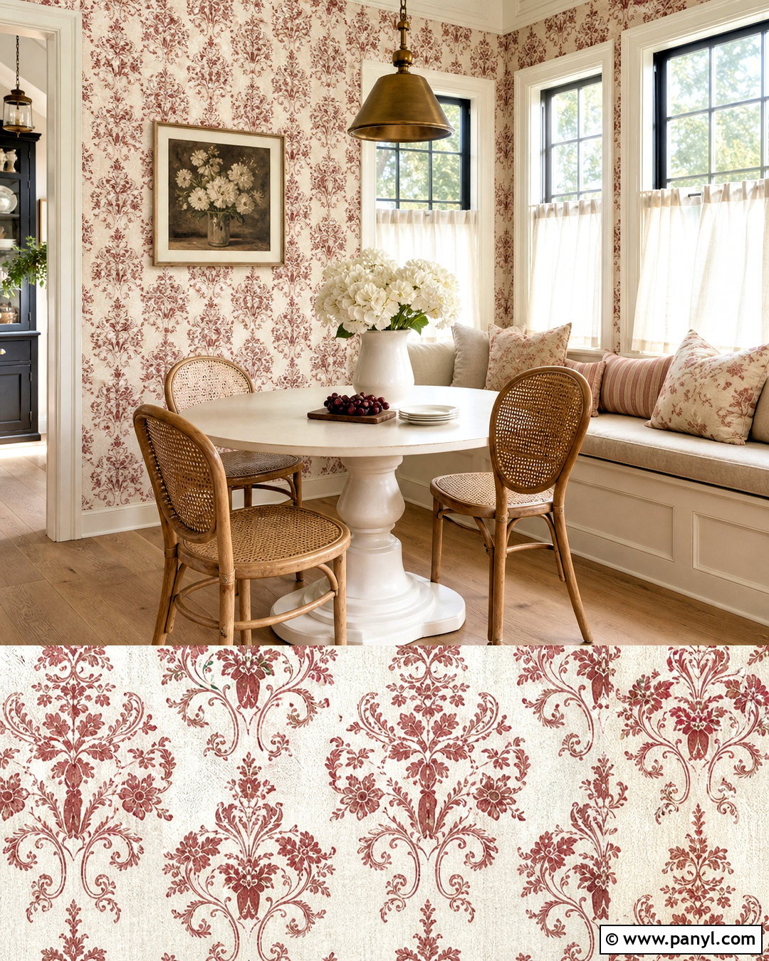 French Red And White Damask Pattern - 20 red and white damask patterns