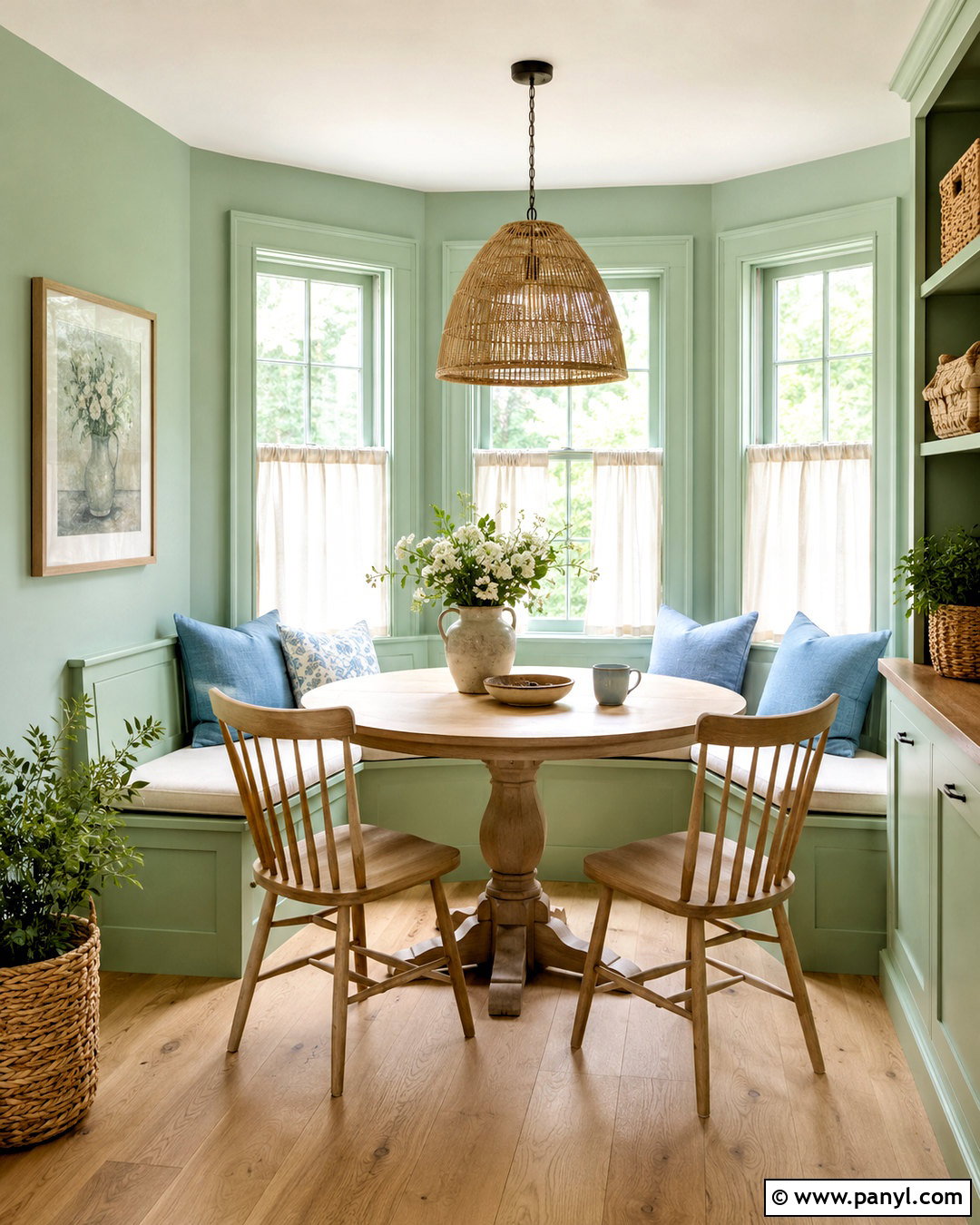 Freshly Cut Stems Breakfast Nook - 20 magnolia green paint colors