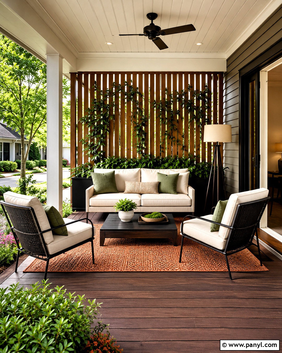 Front Porch Privacy Screen - 20 cozy front porch ideas