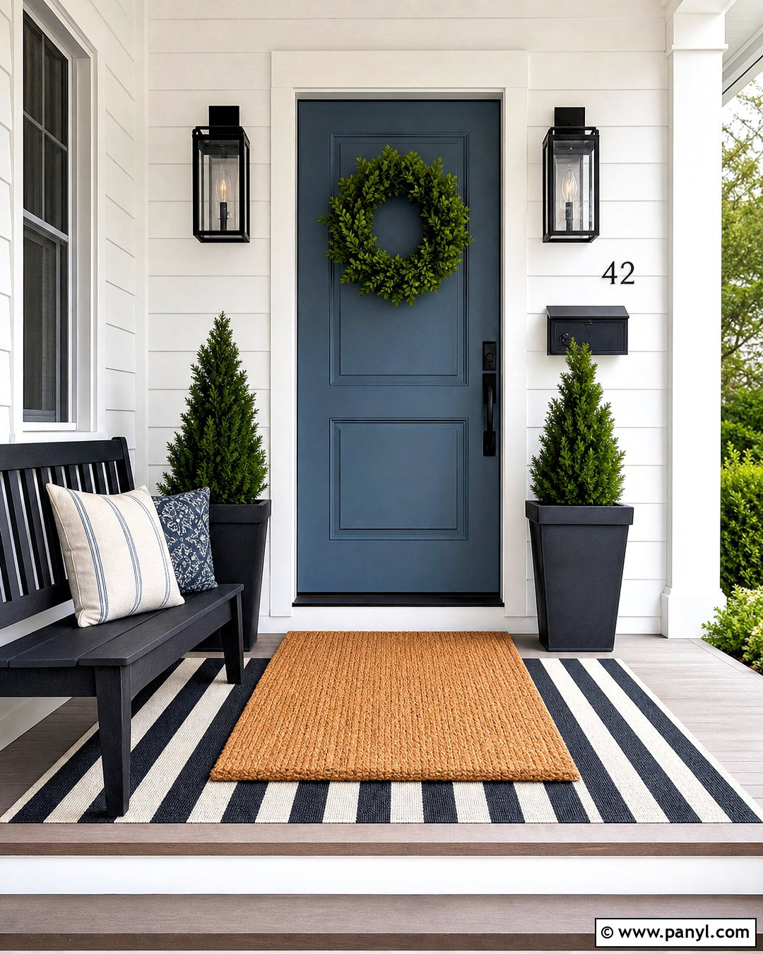 Front Porch With Layered Rugs - 20 front porch decorating ideas
