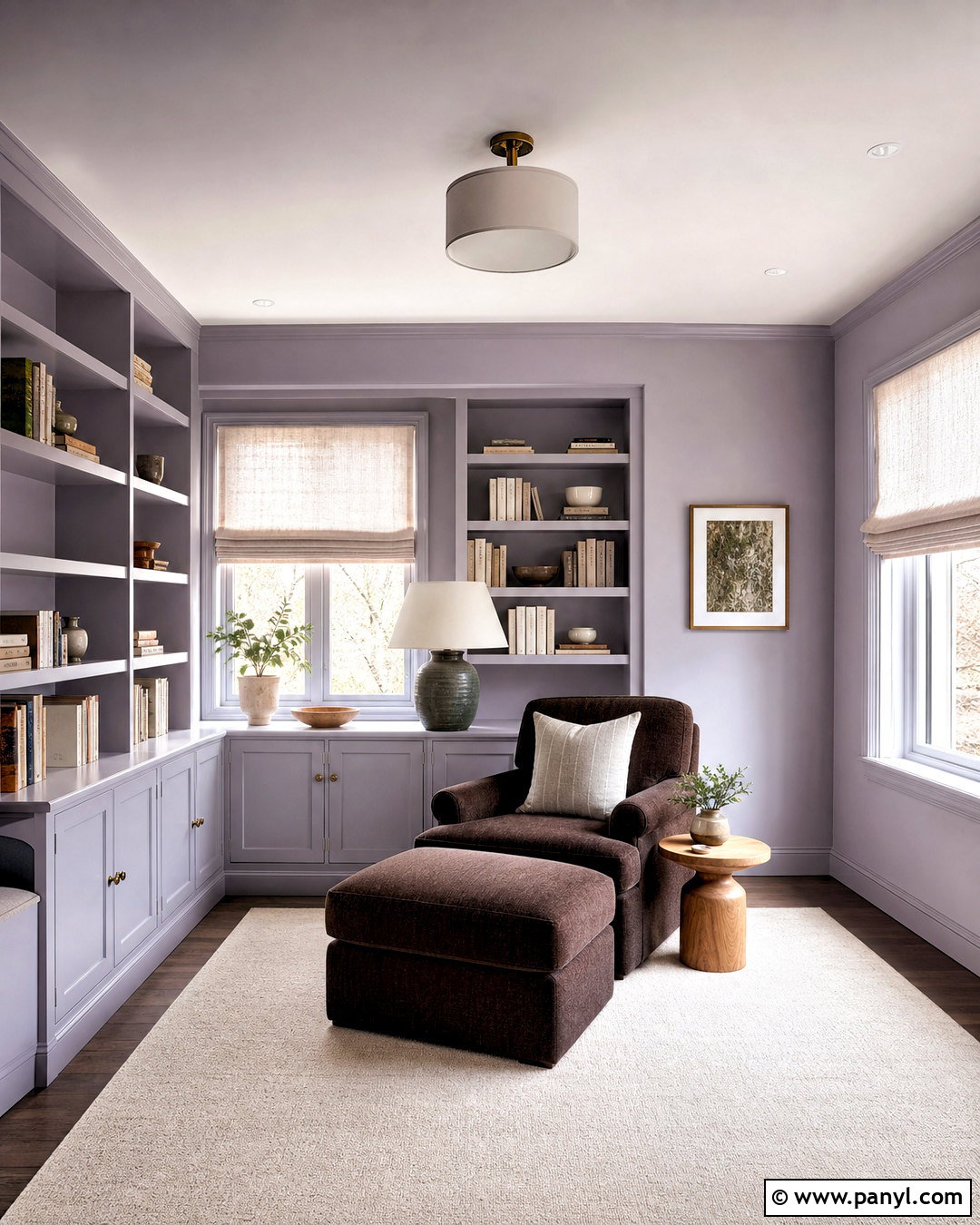 Frosted Lavender Reading Room Paint - 20 latest paint trends