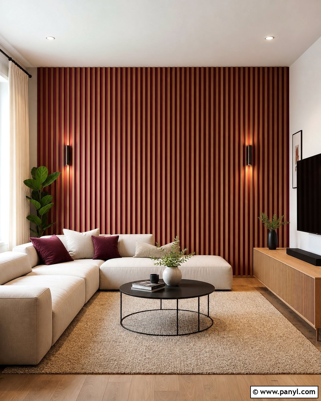 Fuchsia Accent Wall With Wood Paneling - 20 Fuchsia Accent Wall Ideas