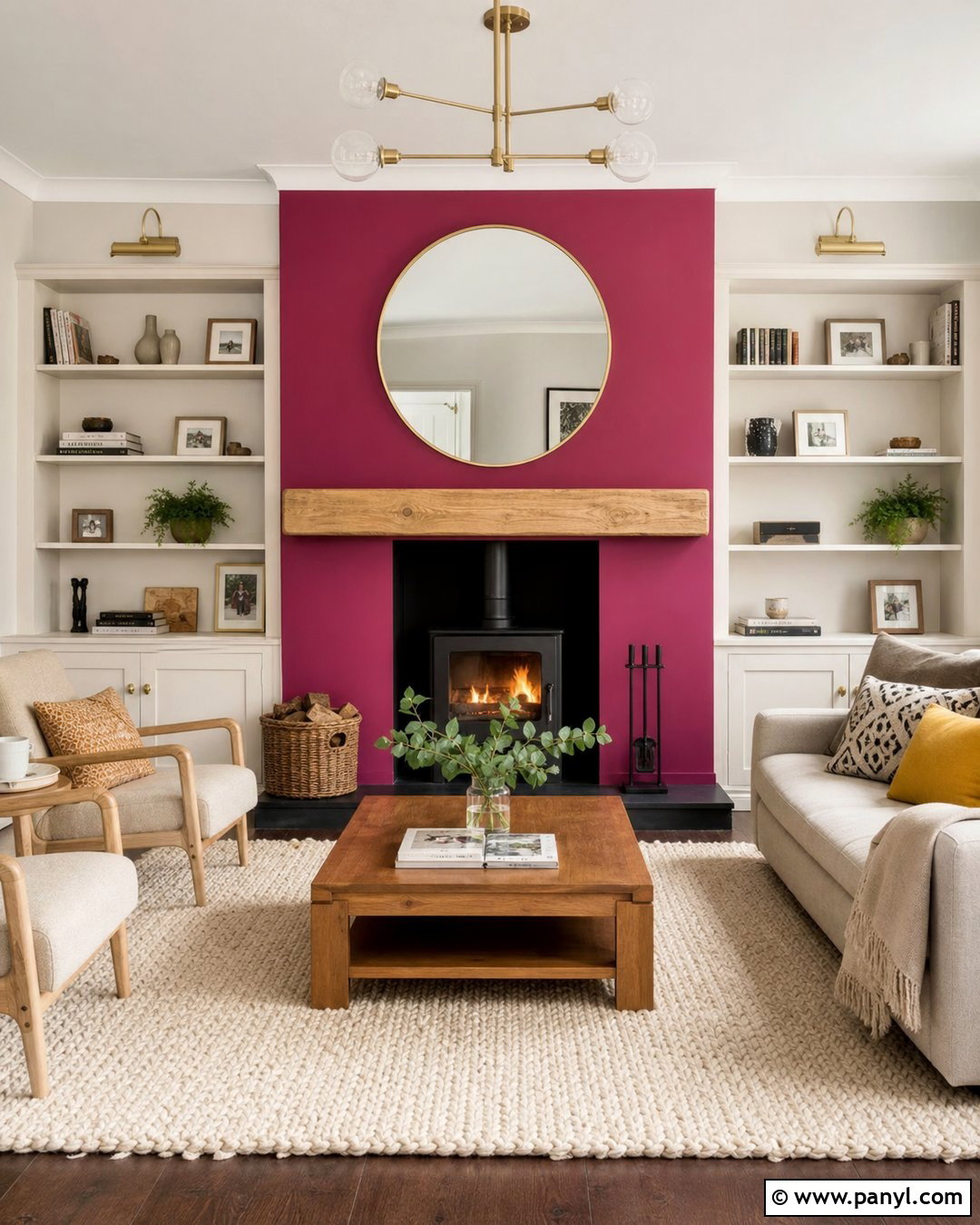 Fuchsia Fireplace Accent Wall - 20 Fuchsia Accent Wall Ideas