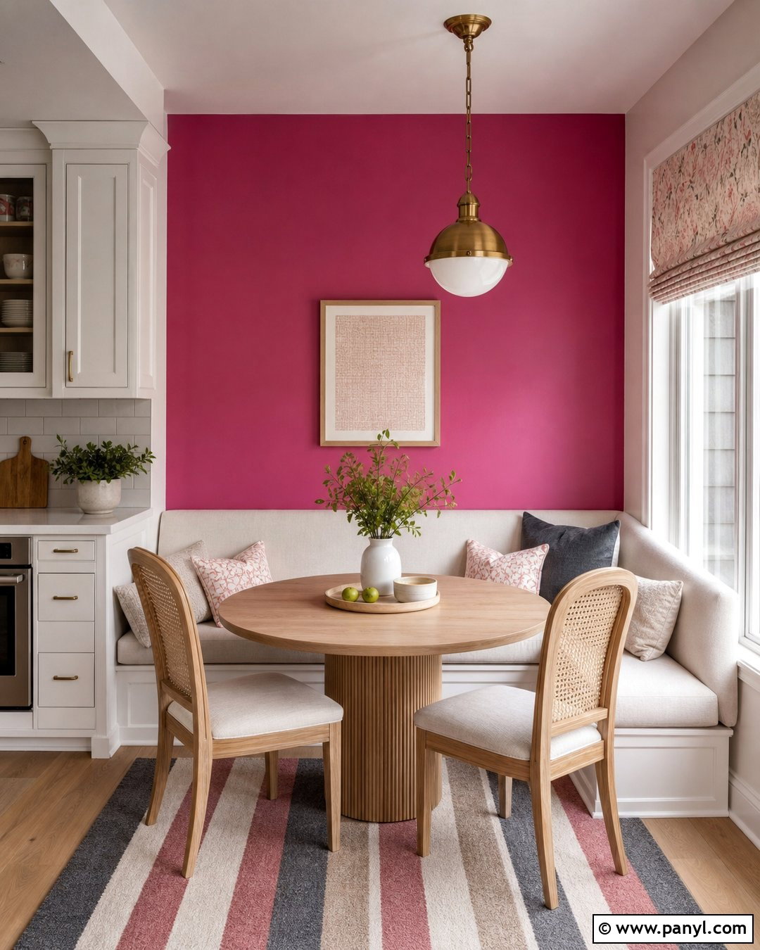 Fuchsia Kitchen Breakfast Nook Wall - 20 Fuchsia Accent Wall Ideas