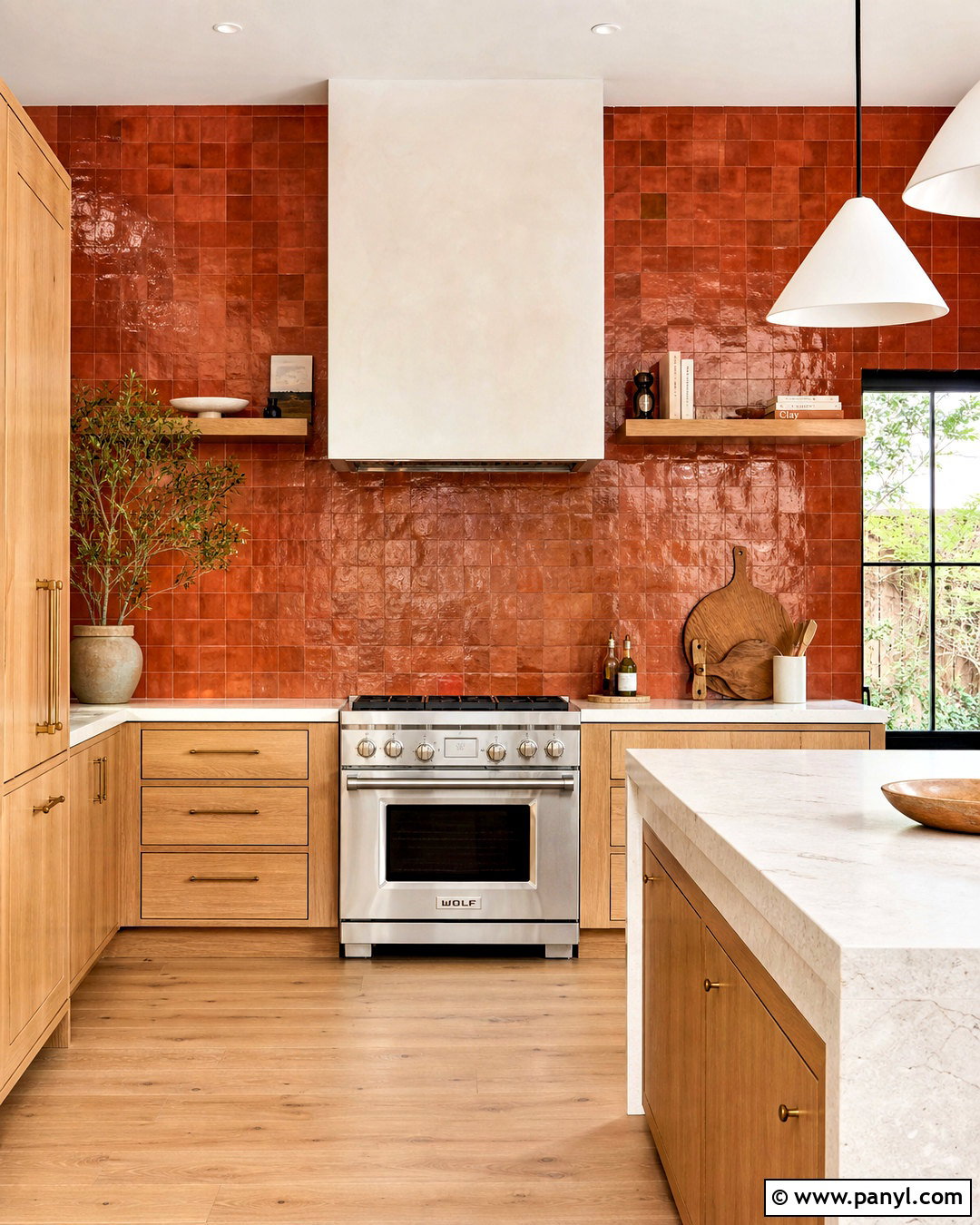 Full Height Terracotta Backsplash - 20 terracotta backsplash kitchen ideas