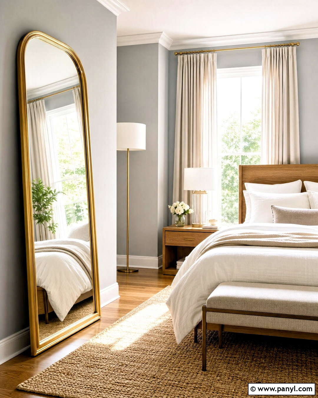 Full Length Gold Mirror Bedroom - 20 golden mirror wall ideas