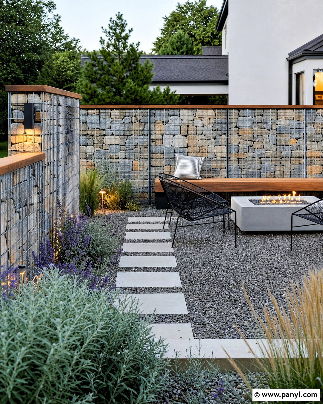 Gabion Backyard Wall - 20 backyard wall design ideas