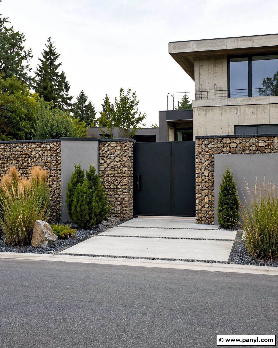 Gabion Compound Wall - 20 compound wall design exterior modern simple ideas