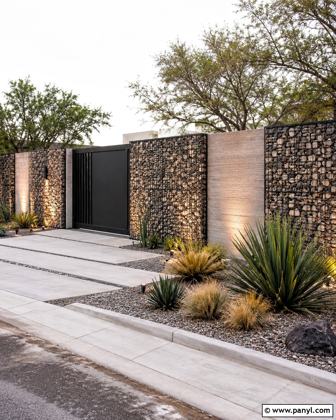 Gabion Compound Wall - 20 compound wall design exterior modern ideas