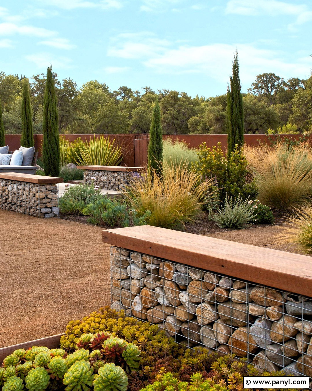 Gabion Yard Wall - 20 yard wall design ideas