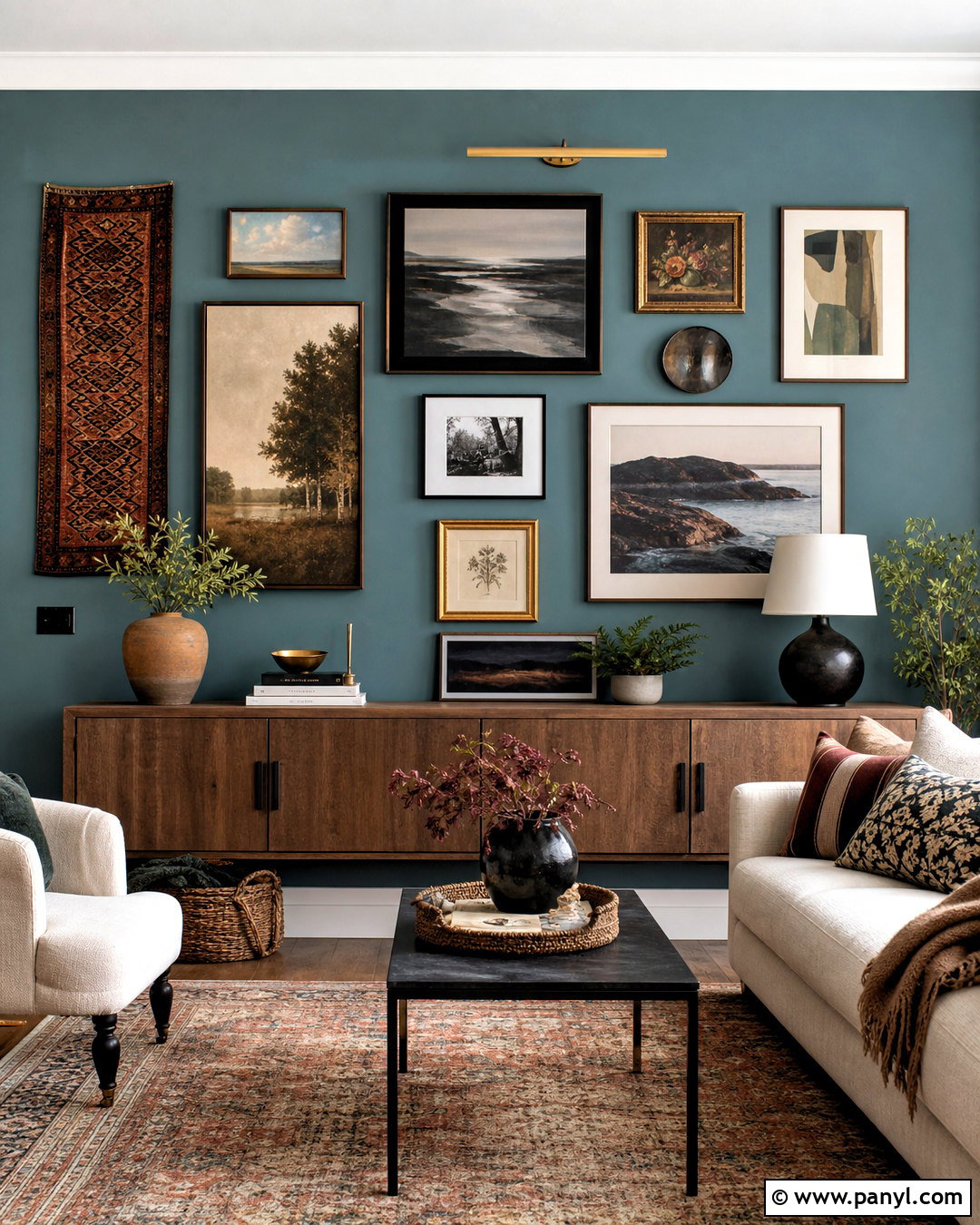 Gallery Accent Wall - 20 unique accent wall ideas