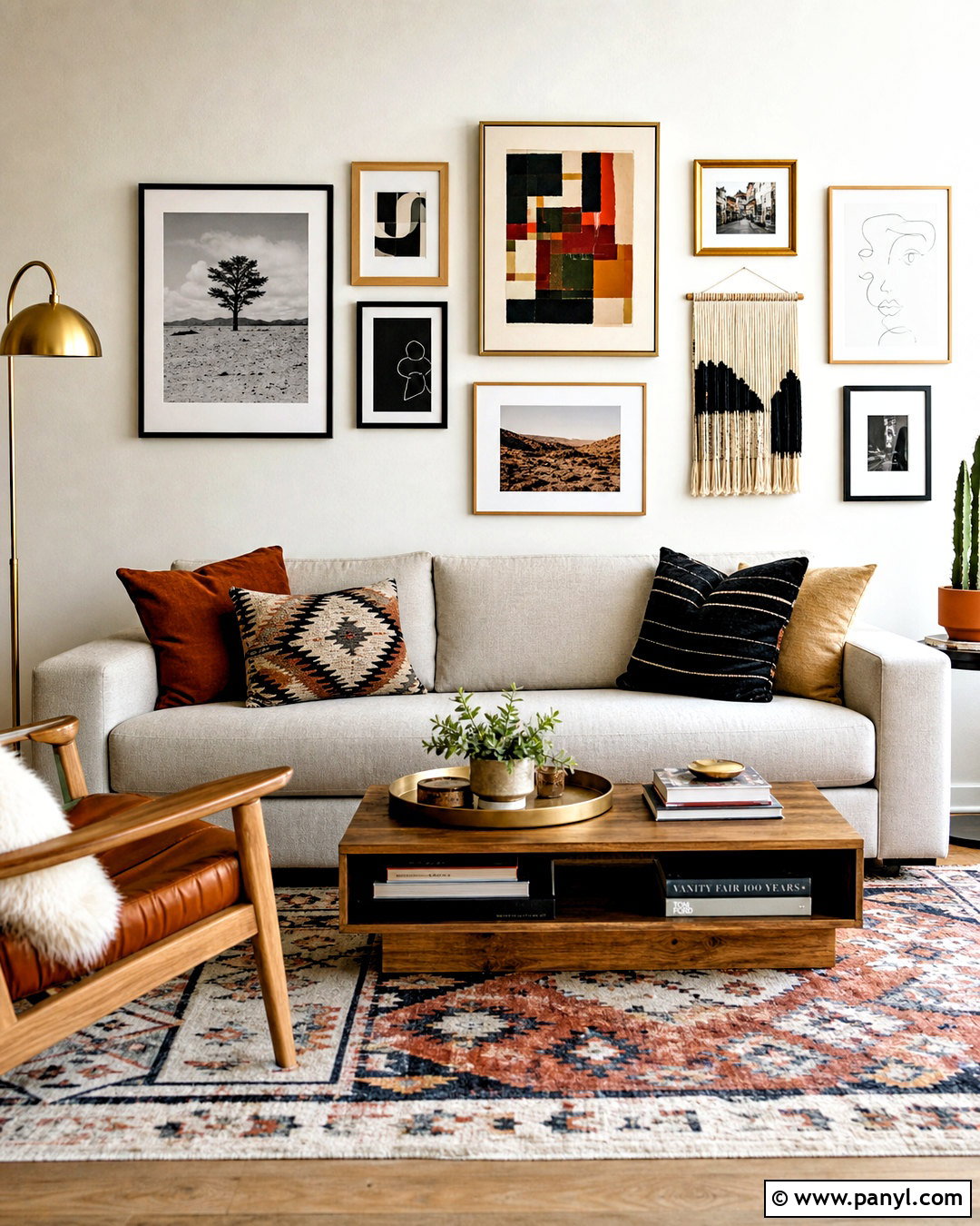 Gallery Wall Accent Wall - 20 apartment accent wall ideas