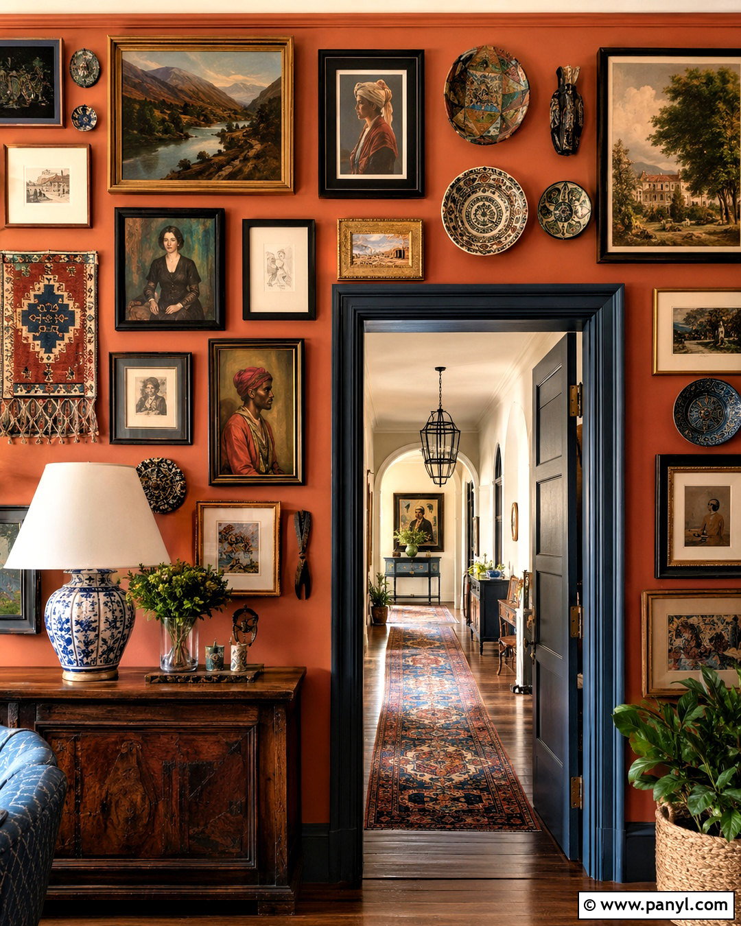 Gallery Wall Around A Doorway - 20 maximalist gallery wall ideas