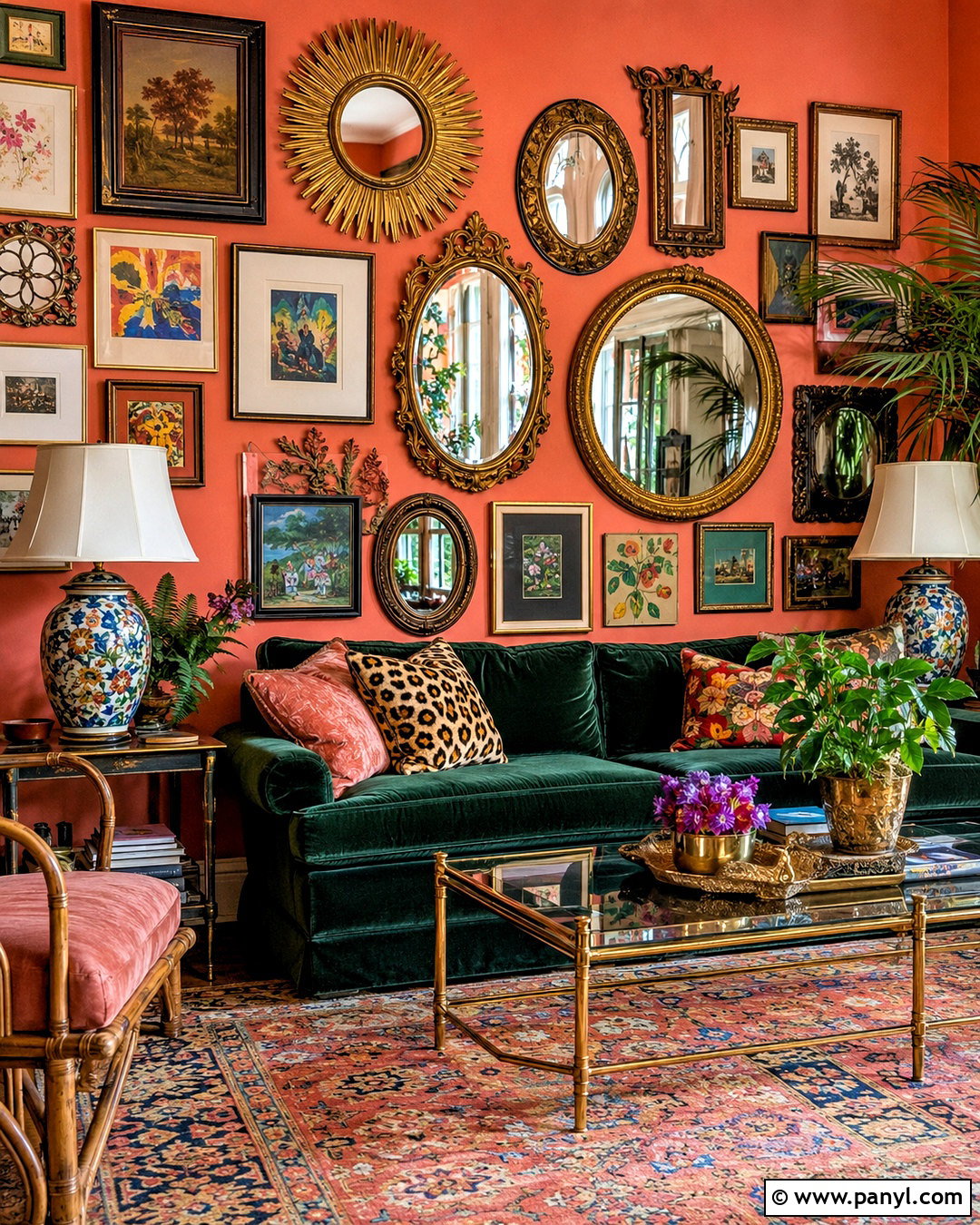 Gallery Wall With Mirrors - 20 maximalist gallery wall ideas