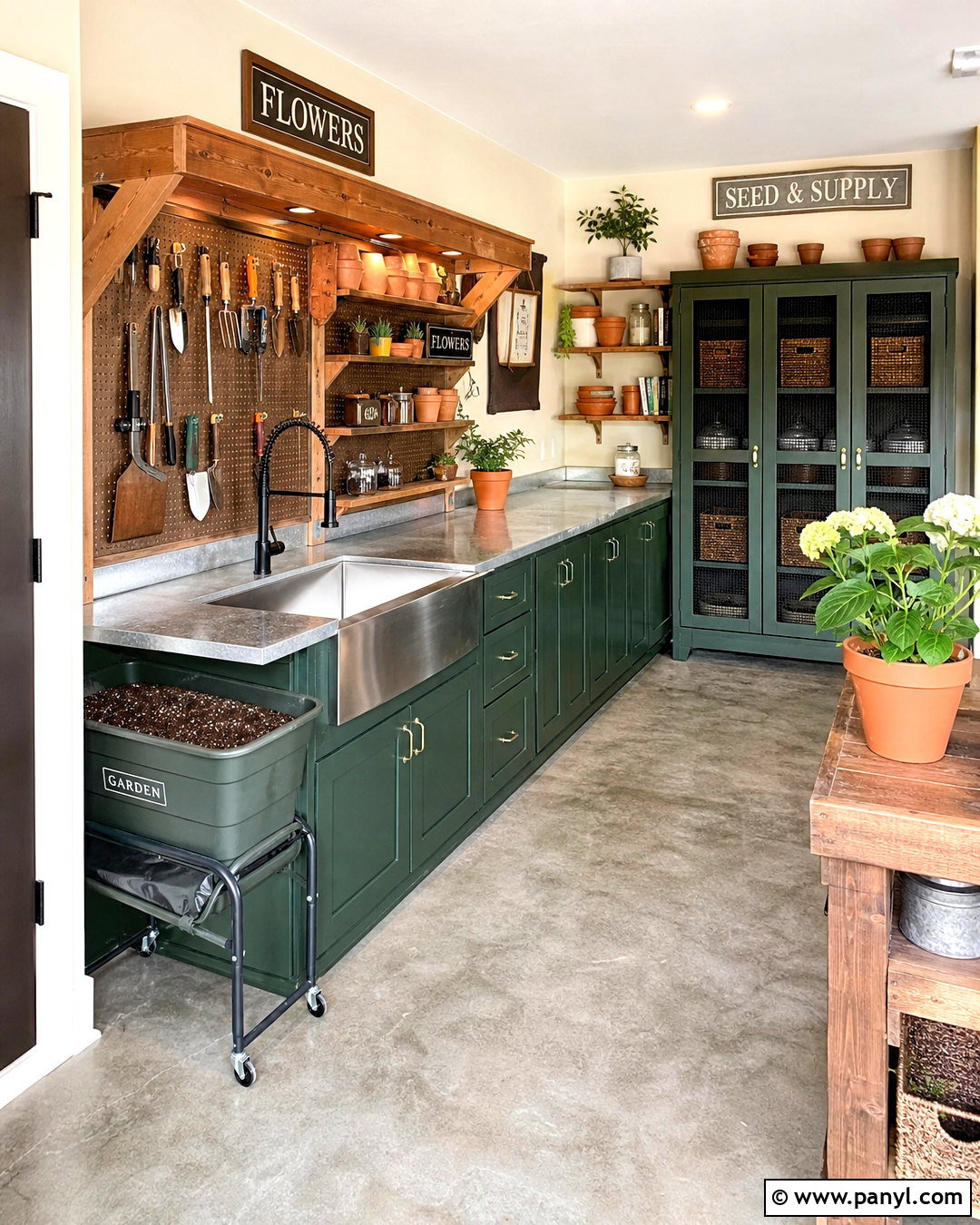 Garage Garden Workstation - 20 garage remodel ideas