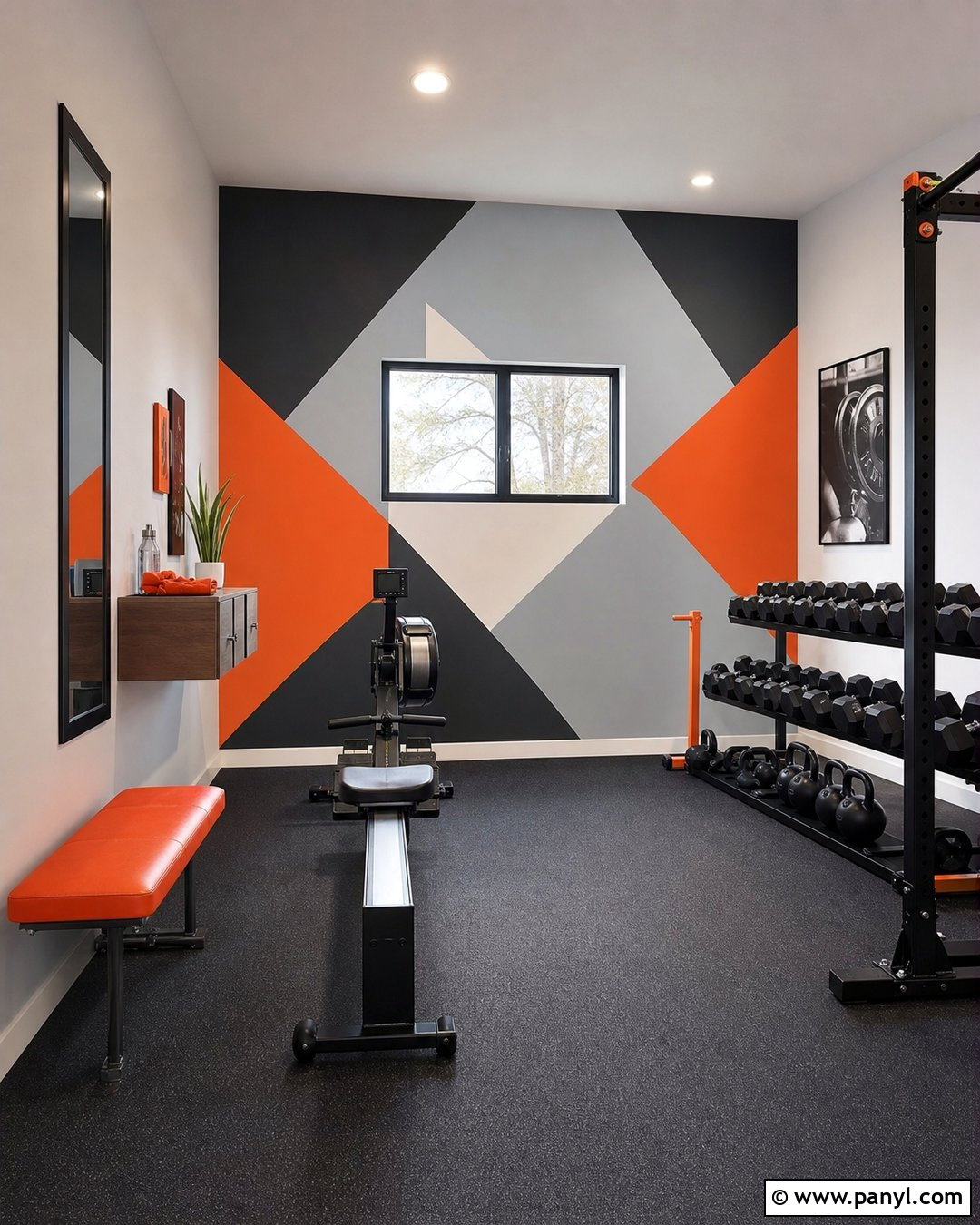 Geometric Accent Wall Gym - 20 Accent Wall Gym Ideas