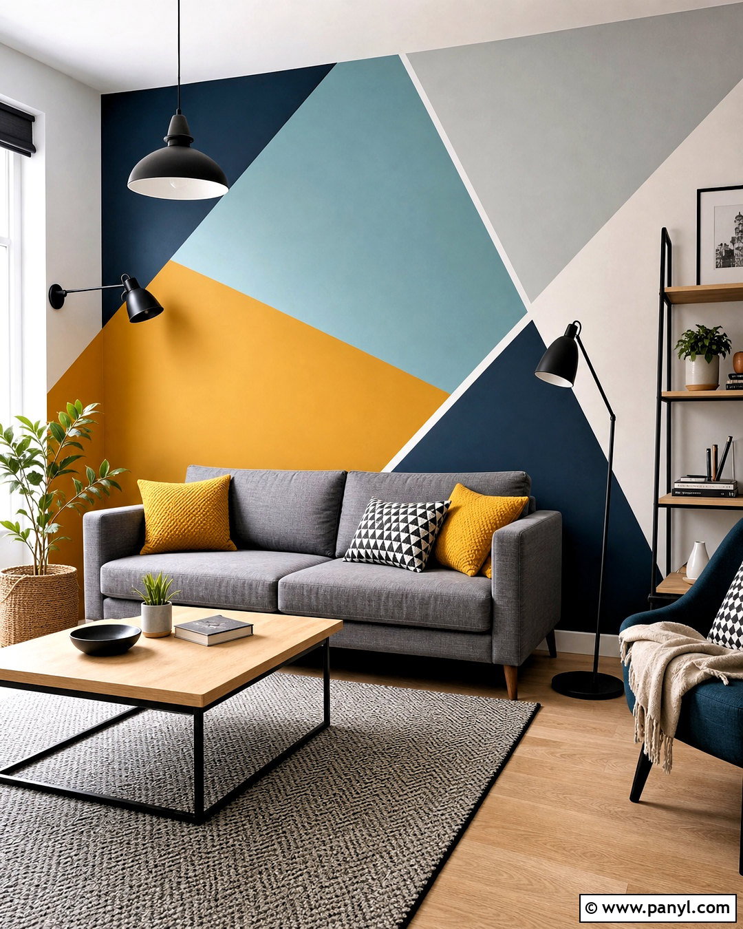 Geometric Accent Wall Paint - 20 accent wall paint designs