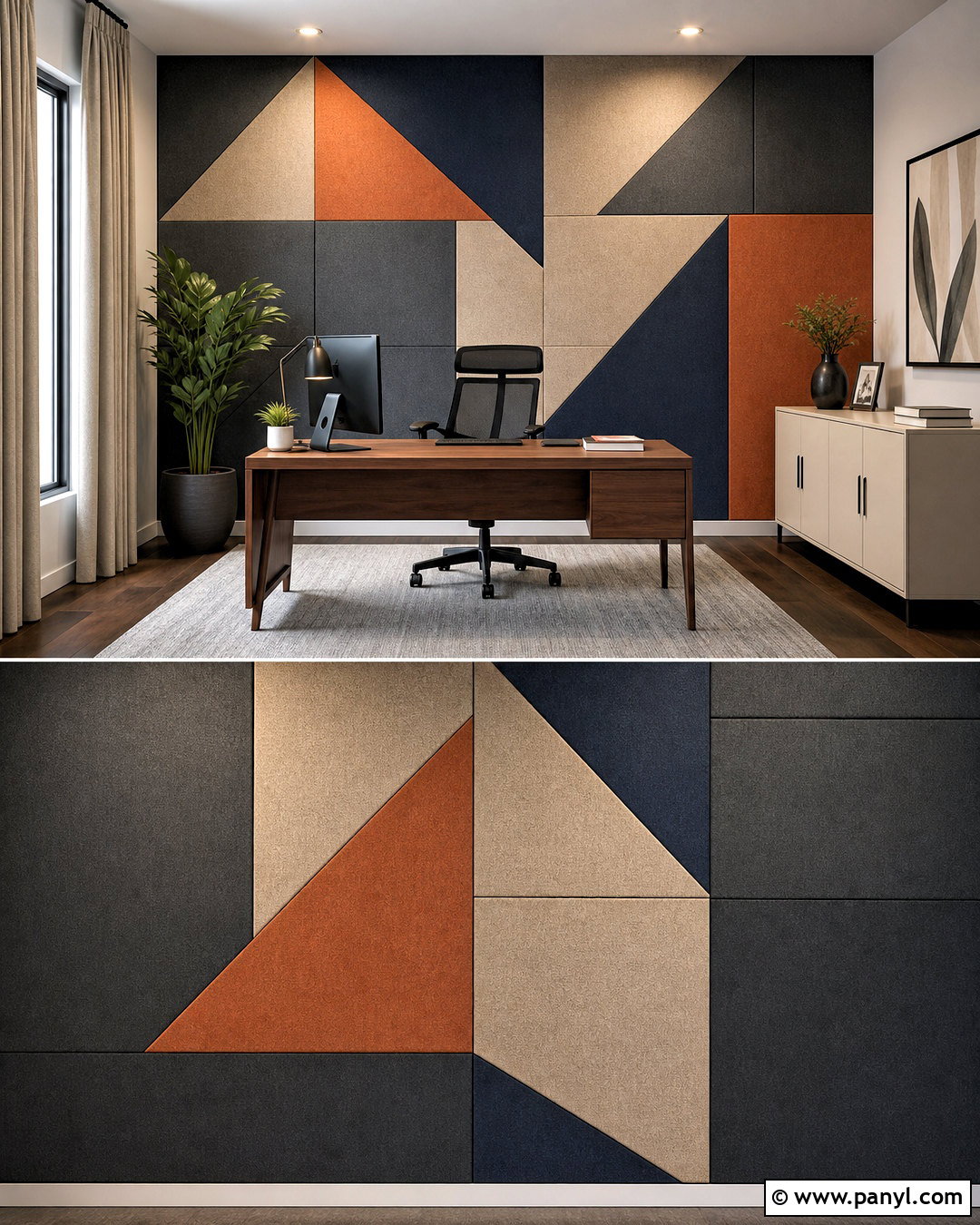 Geometric Acoustic Panel Wall - 20 geometric wall design ideas