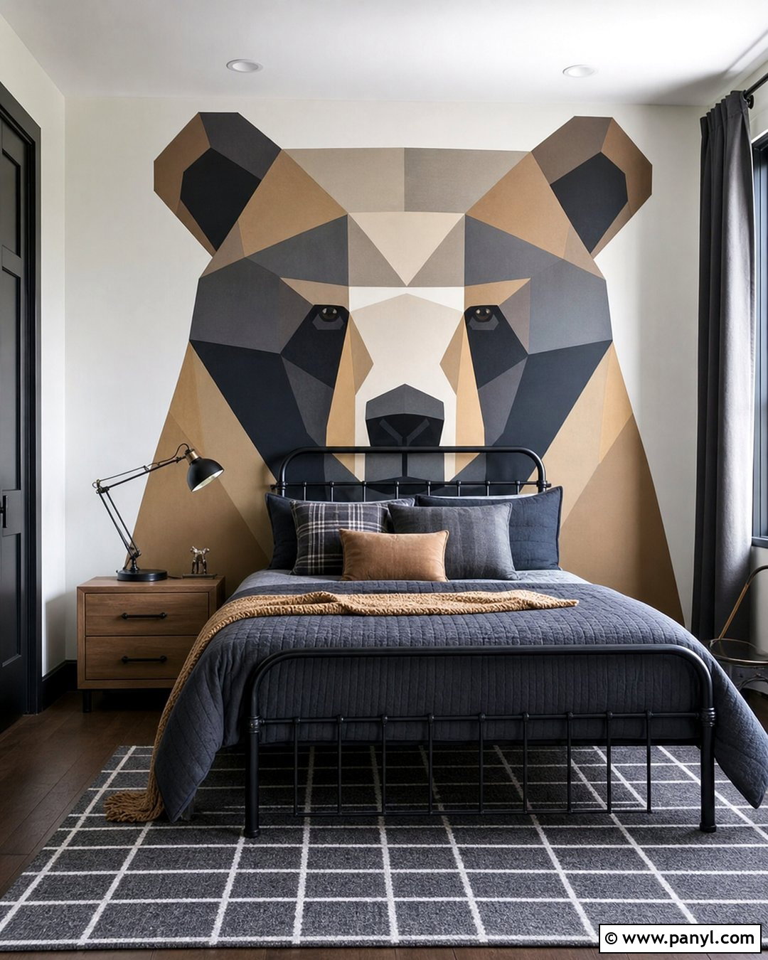 Geometric Bear Wall Paint - 20 Bear Wall Paint Ideas