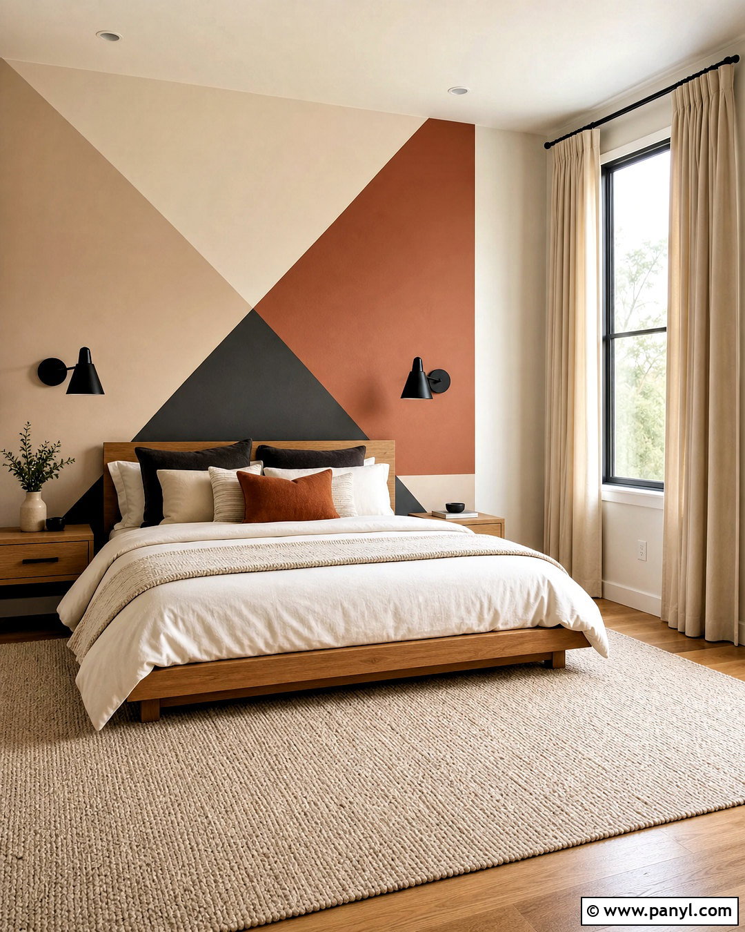 Geometric Bedroom Accent Wall - 20 bedroom accent wall ideas paint colors