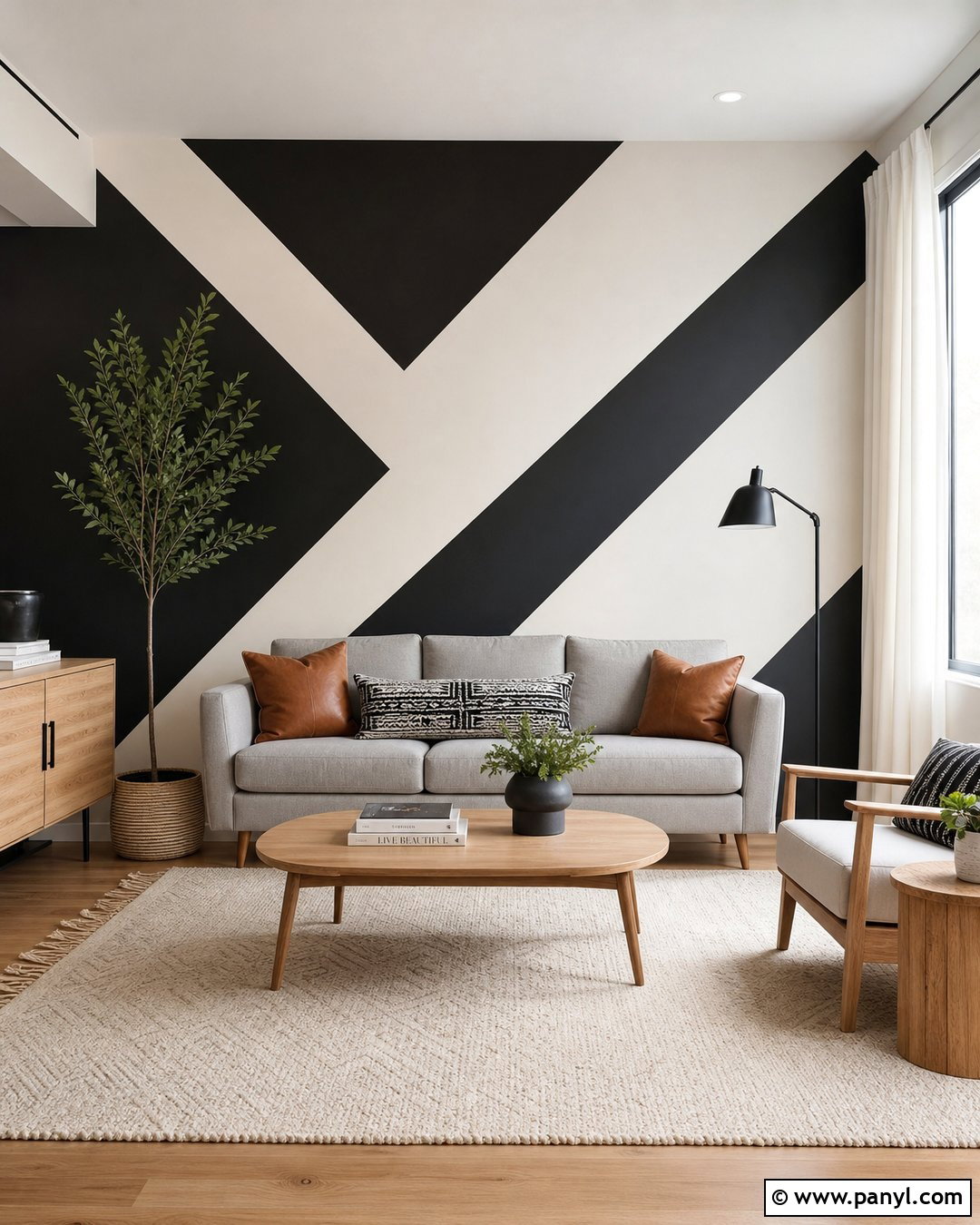 Geometric Black And White Wall Paint - 35 Geometry Wall Paint Ideas