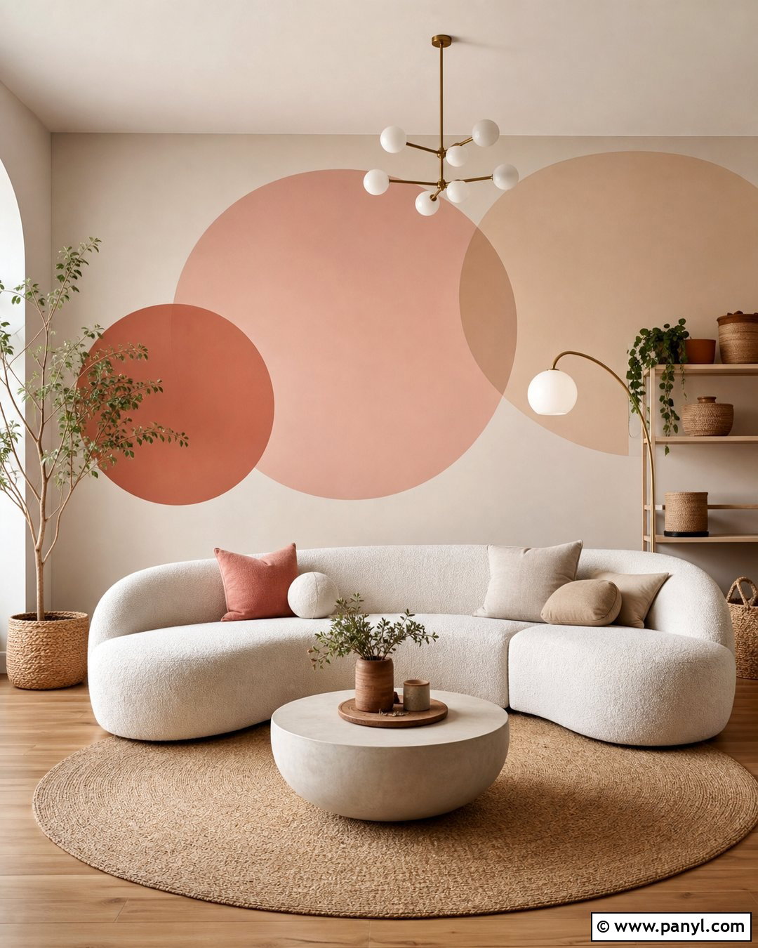 Geometric Circle Wall Paint - 35 Geometry Wall Paint Ideas