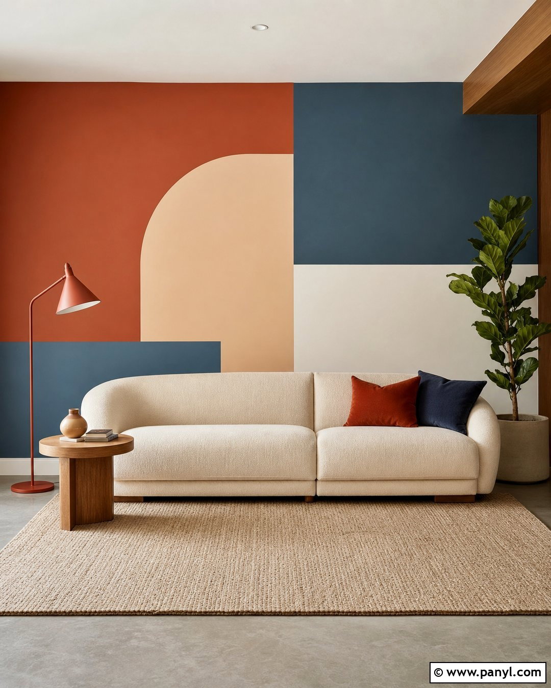 Geometric Color Block Room Painted Wall - 20 Room One Wall Painted Ideas